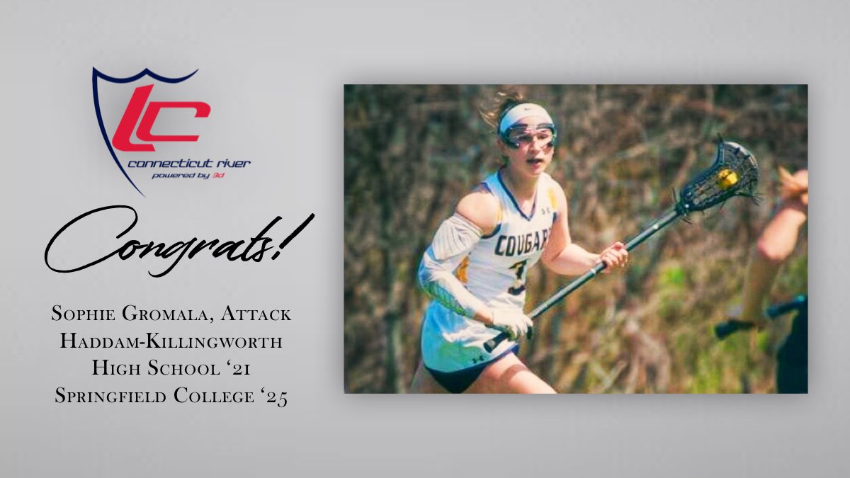 Congratulations to 2021 attack Sophie Gromala (Haddam-Killingworth) on her commitment to the admissions process at Springfield College!