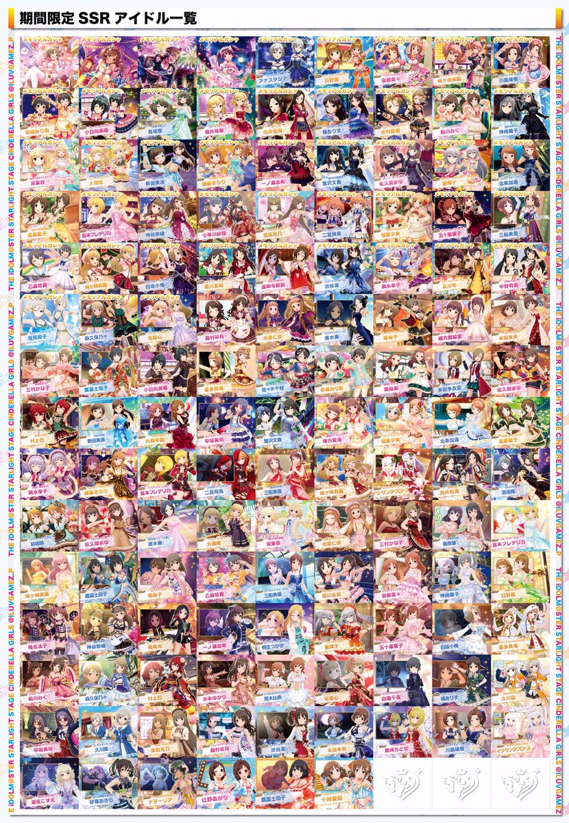 Iluvgamez デレステ على تويتر 5周年記念プラチナスペシャルガシャ用アイドル一覧 期間限定ssr 期間限定sr フェス 限定ssr 恒常ssr 対象外のアイドルが含まれてる場合があります 1 2 デレステ プラチナスカチケ スカチケ