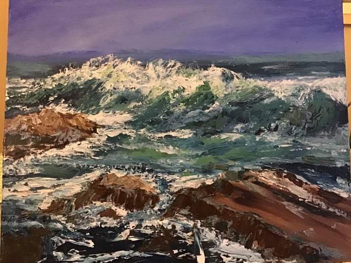 One of my original paintings Wild Atlantic.copyrights D.Mungovan limerick Artist.hope ye like it🌼💖