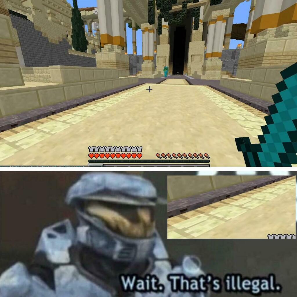 Minecraft Memes I Can T Be The Only One Who Saw End Stone Bricks In 1 8 Fight Right