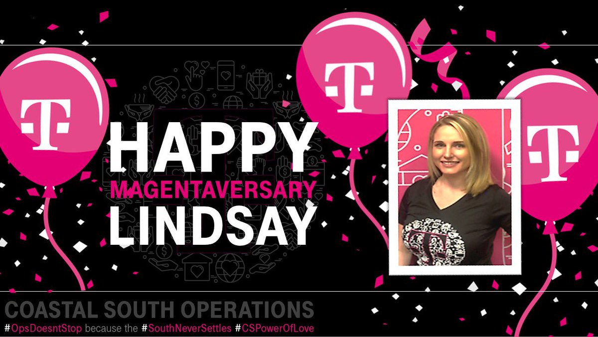 Happy Magentaversary, @Linze_Carter! Congrats on 7 years! You've brought your magnetic passion and energy to every role & you've been such an inspirational addition to our Coastal South Ops Team & the entire South Region. #CSPowerOfLove #OpsDoesntStop bc the #SouthNeverSettles