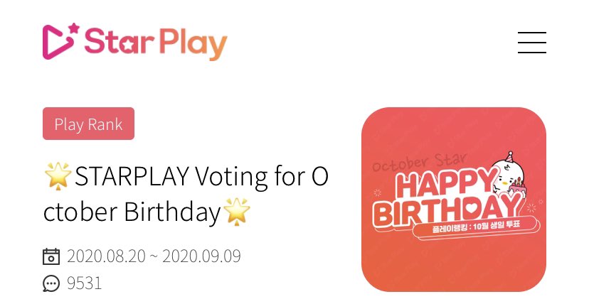 Starplay: Collect silver stars every hour watching ads. Can pay or do missions. Does not have a max vote per day (unlike Idol Champ). Personally, I’m collecting and saving my votes until the final day.IOS:  https://vo.la/CHfk Google:  https://vo.la/22L2  @OfficialMonstaX