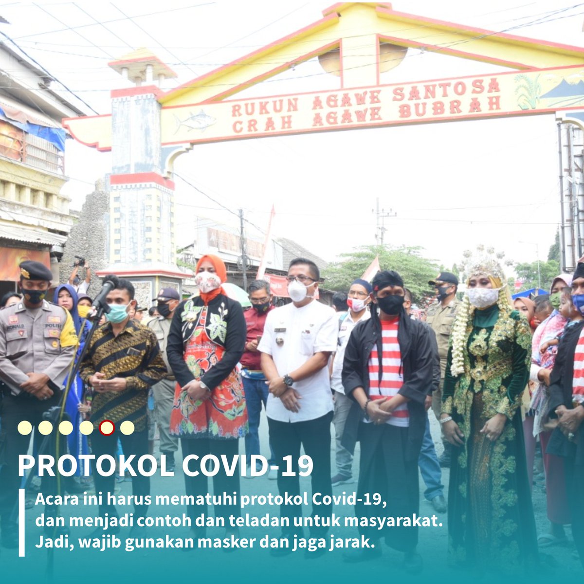 “Acara ini harus mematuhi protokol Covid-19, dan menjadi contoh dan teladan untuk masyarakat. Jadi, wajib gunakan masker dan jaga jarak," ucapnya.