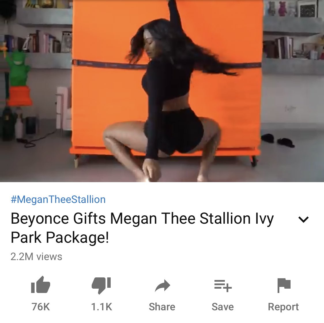 Megan then broke the internet for a second time in one month as she posed alongside the iconic personally gifted Ivy Park x Adidas PR Orange clothing rail that went viral amongst celebrities earlier this year. Beyoncé clearly took an interest to Houston’s finest Meg thee Stallion