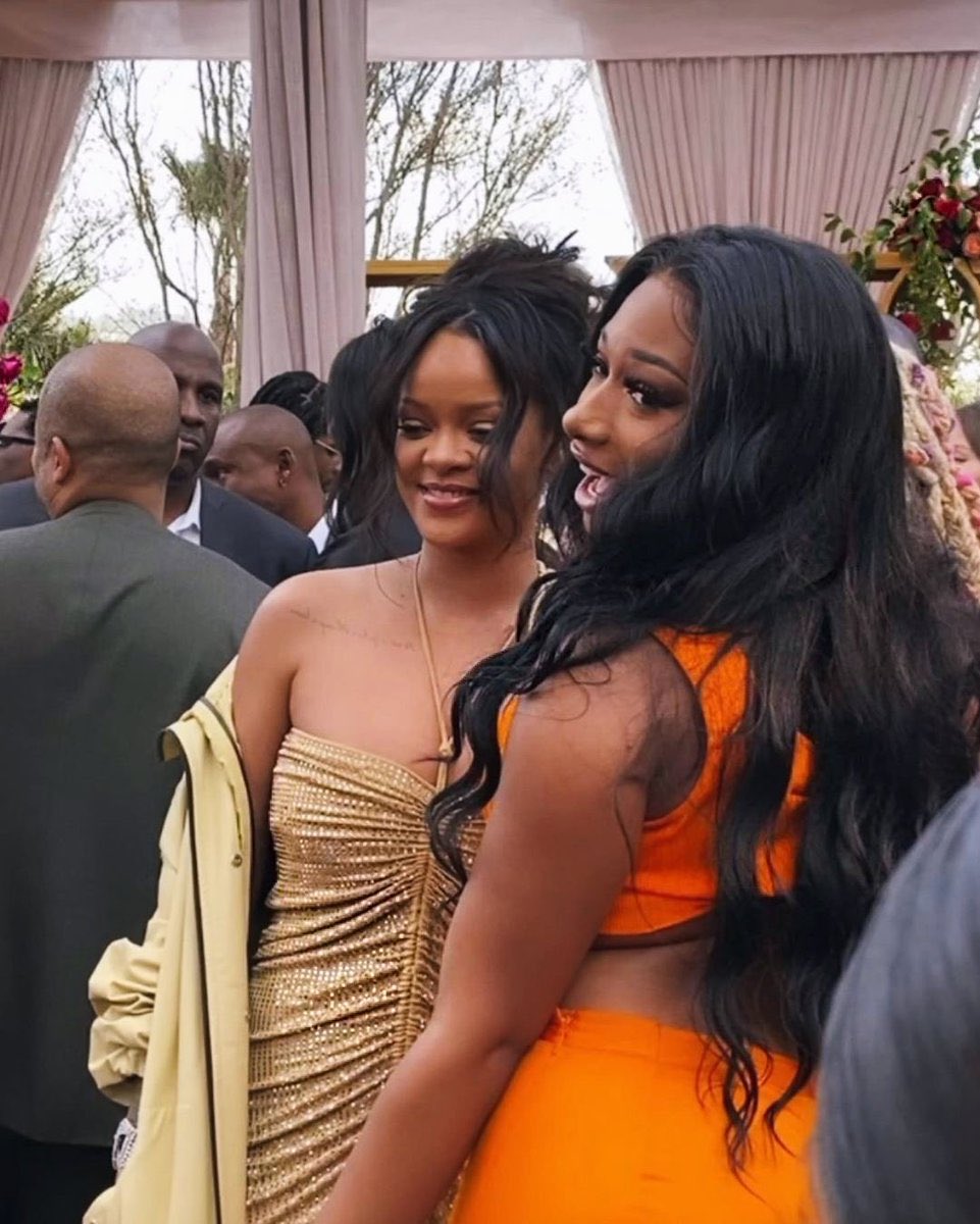 Meg Thee Stallion attends Jay Z’s Roc Nation Brunch amongst rumours of her signing a deal with the label. Megan meets Rihanna.m