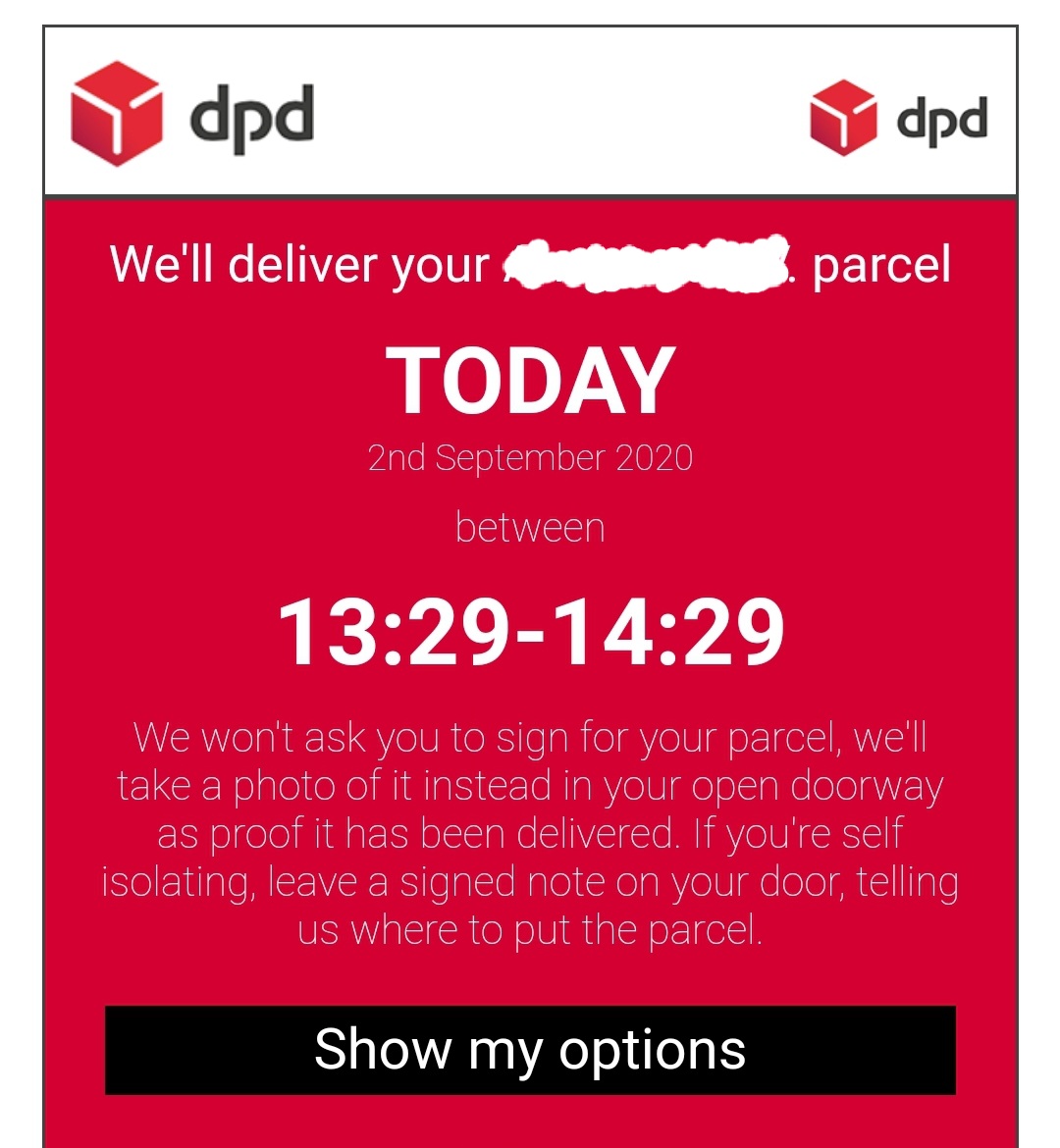 Dpd 1 Hour Delivery Slot Dpd 1 Hour Delivery Slot