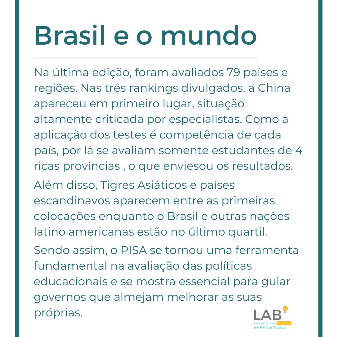 redelabipp's tweet image. “Você sabe como é avaliada a qualidade das escolas pelo mundo? Venha saber mais sobre o PISA no #EducaHub!”