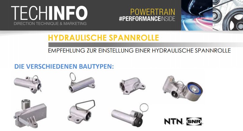 NTNSNR_DE's tweet photo. Powertrain #PerformanceInside (5/20)
In den NTN-SNR TechInfos erhalten #Werkstätten nützliche Informationen:
Empfehlungen zur Einstellung einer hydraulischen Spannrolle
➡ https://t.co/Idge7qdrds
Aus- und Einbauanleitung Referenz GT381.02
➡ https://t.co/s2TwqiQ3JP https://t.co/0b1P7Gs9ss