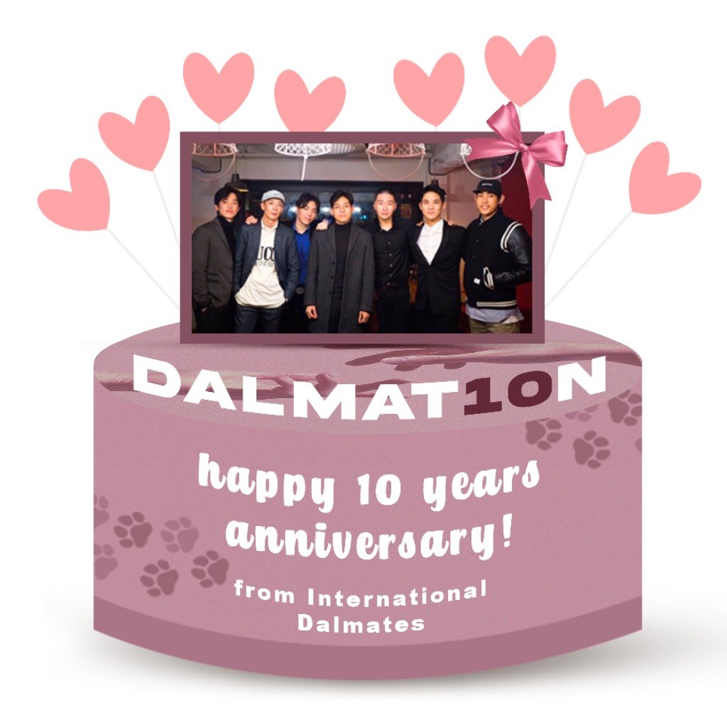 dalmatianph's tweet photo. Happy 10th anniversary to our boys! 10주년 축하해요! 달마시안 화이팅!🐾❤
Thank you to the International Dalmates for the support and for making this project possible! Also to our partner, @iDalmatianSG. Cheers! 🎉🍾🥂
#DALMAT10N #달마시안10주년 #DMTN10 https://t.co/B6xJrapVs3