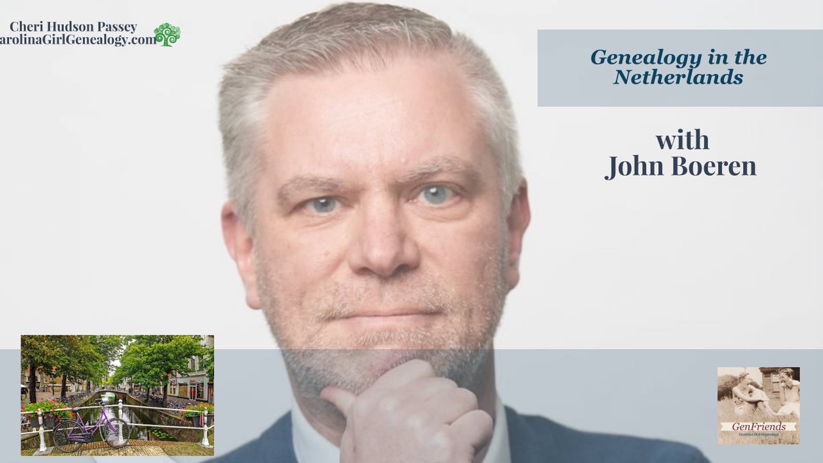 New GenFriends! John Boeren joins me &amp; the panel <a href="/TNArchivist/">Melissa Barker</a> <a href="/Fam_History_Guy/">Dan Earl</a> <a href="/LauraLHedgecock/">Laua Hedgecock</a> and <a href="/familytreegirl/">JaydenLubberss</a>. Click here for a fun discussion!bit.ly/3jvB2Wg #genealogy #familyhistory #genfriends