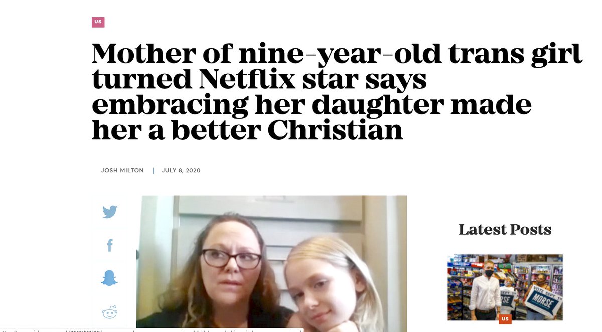 11./ If like me you think some parents of kids who claim their kids are trans at age 3 or 6 are, in truth, attention-seeking and exploitative or may just be less than the full shilling, then this is deeply worrying. If you've been watching Netflix you'll know what I mean.