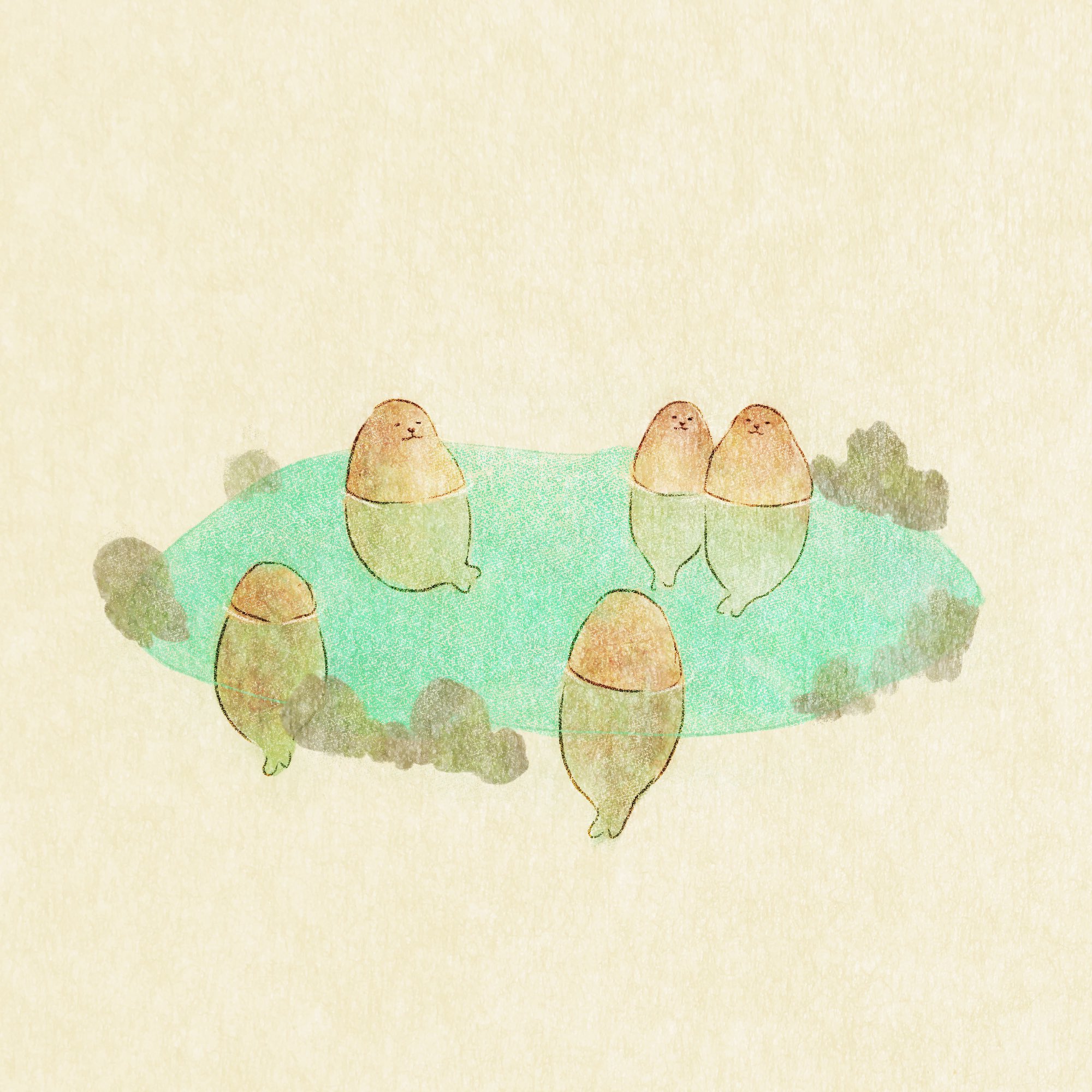 かわはらり アザラシ温泉 イラスト アザラシ 絵 動物 T Co Vd4oczaqly Twitter
