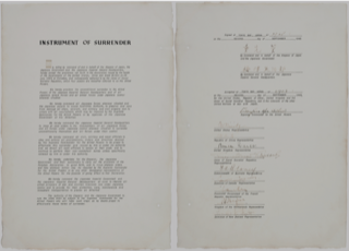 On this very day 75 years ago, this Instrument of Surrender was signed on the decks of the <a href="/USSMissouri/">Battleship Missouri</a>, ending WWII.  Tune in to our Facebook page at 2:30pm as we host a live stream from the fantail of the Missouri.  #wwii2020 #VJDay #ussmissouri #mightymo #wwii
