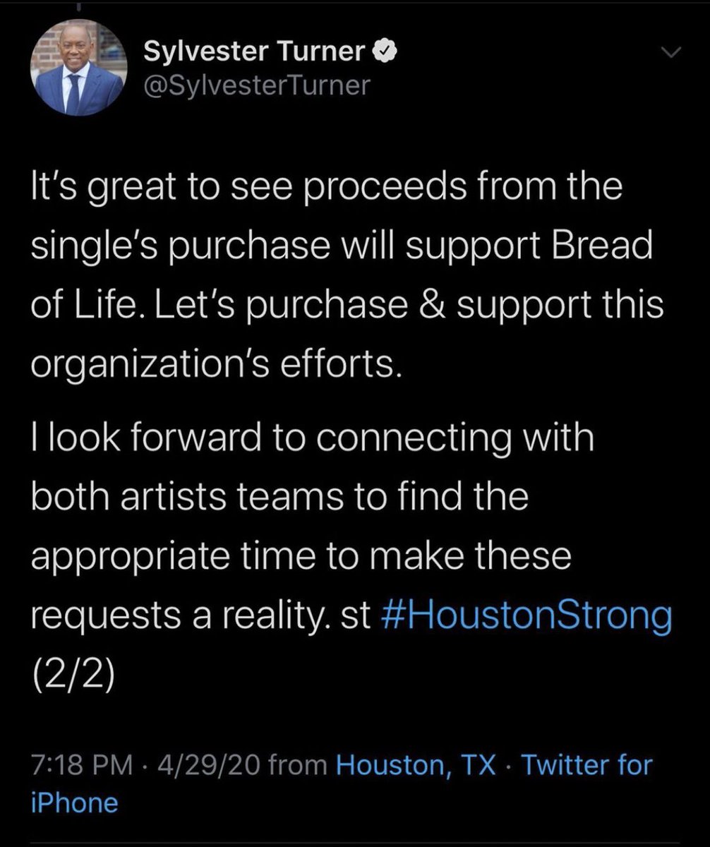 The mayor of Houston gives Meg and Beyoncé their own holidays in Houston as all proceeds of the song go towards Bread of Life a Covid Virus relief charity