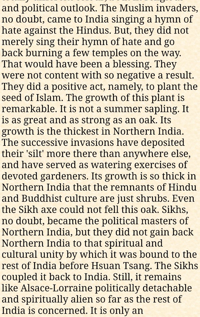 This is Baba Saheb Ambedkar writing in his book that "Muslim invaders not just destroyed Hindu temples in India n went away but planted seeds of Islam." Read this.