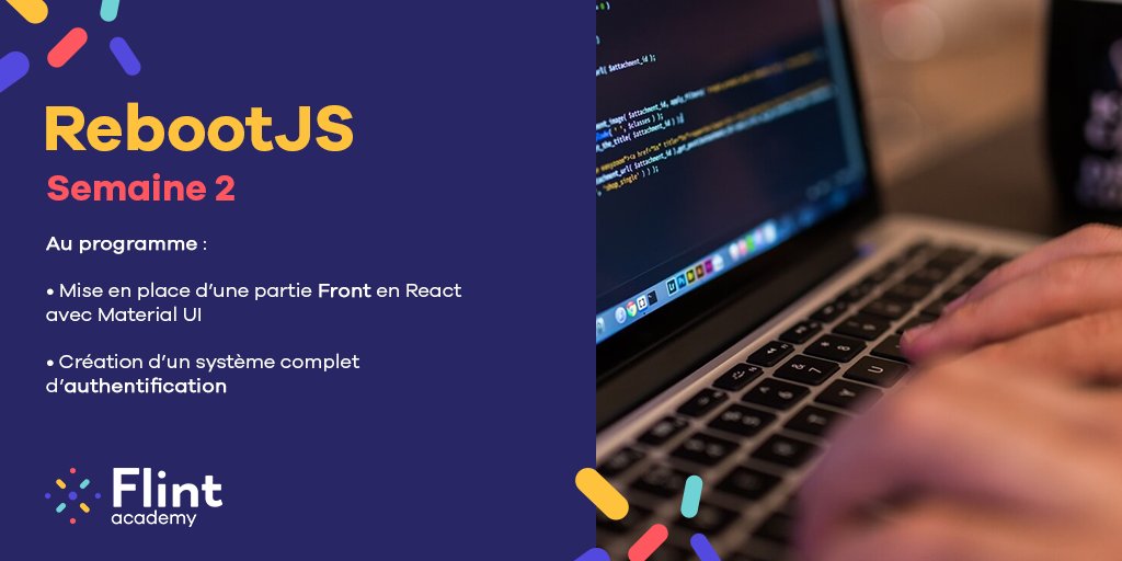 Flint__Academy's tweet photo. 📅 #RebootJS - Semaine 2
Découvrez le programme de notre 2ème semaine de formation.
Bonne semaine à toutes et à tous ! 🚀 https://t.co/RD6ONo5f3O