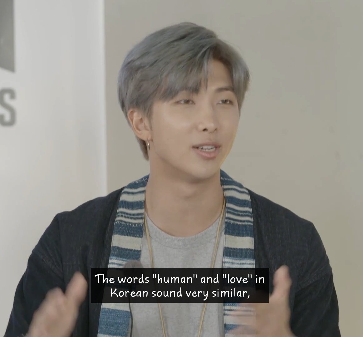 By igniting the sense of self love in himself which he now preaches to us because we made him love himself first, he& #39;s pouring all his love out to us as we still are oblivious to it. Joon wants us to know how much he loves us for helping him grow into a far better person+