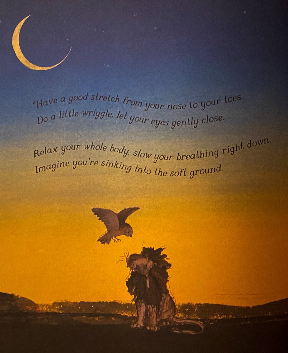 ... but Owl comes along and teaches him some basic mindfulness strategies that help him get to sleep Really nicely told, and a great addition to bedtime stories for children around sleep