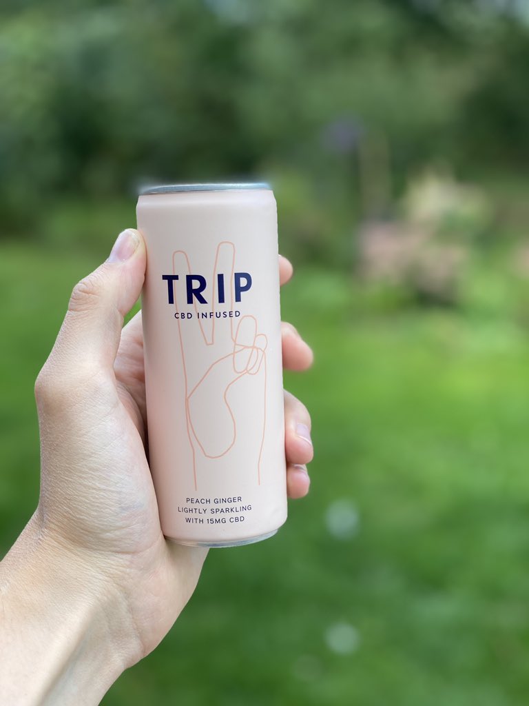 TRIP make great CBD-infused drinks. CBD is the non-psychoactive chemical in cannabis that can reduce stress and anxiety. the dose in this drink probably isn't enough to take much effect but it's super tasty and a fun concept. i'm excited to see more brands enter this market