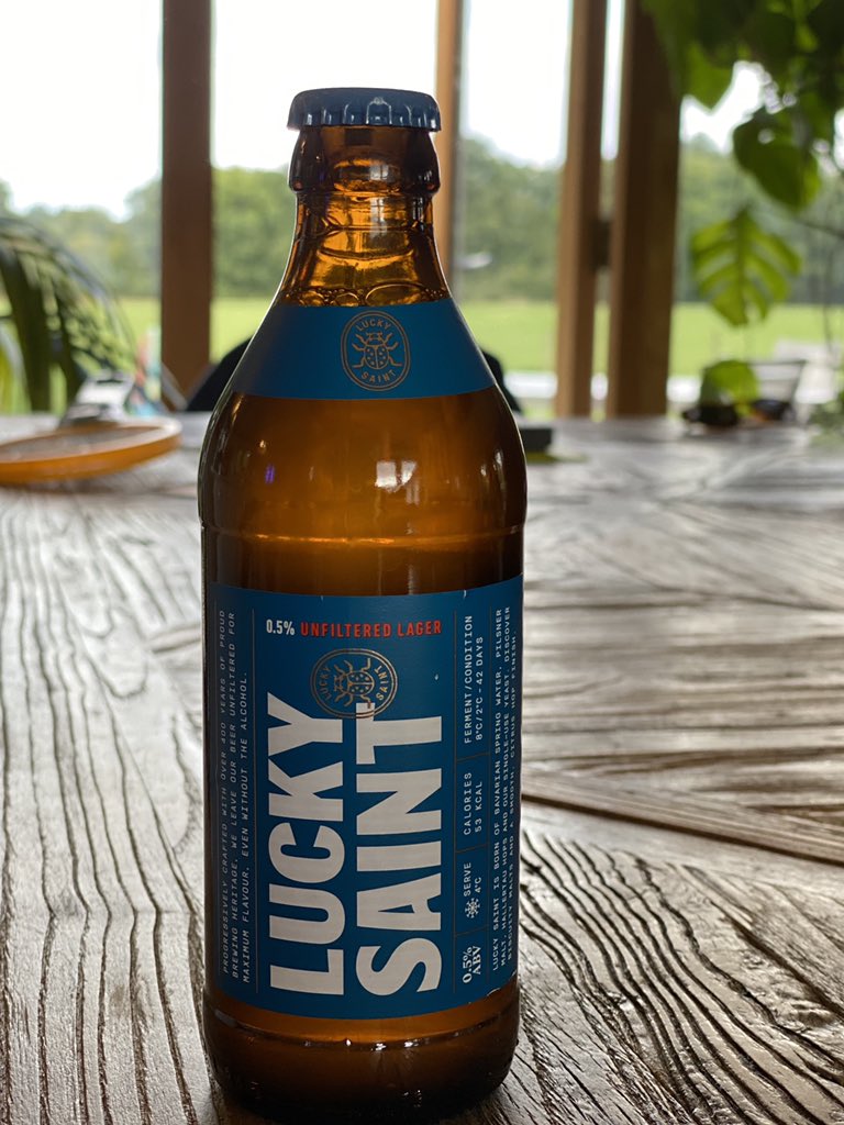 lucky saint are the ideal beer for bbqs, festivals and getting on the 'sesh'. think red stripe but actually decent. very, very drinkable when chilled and bonus points for looking like a legit beer because who really wants to spend the entire evening explaining why you don't drink