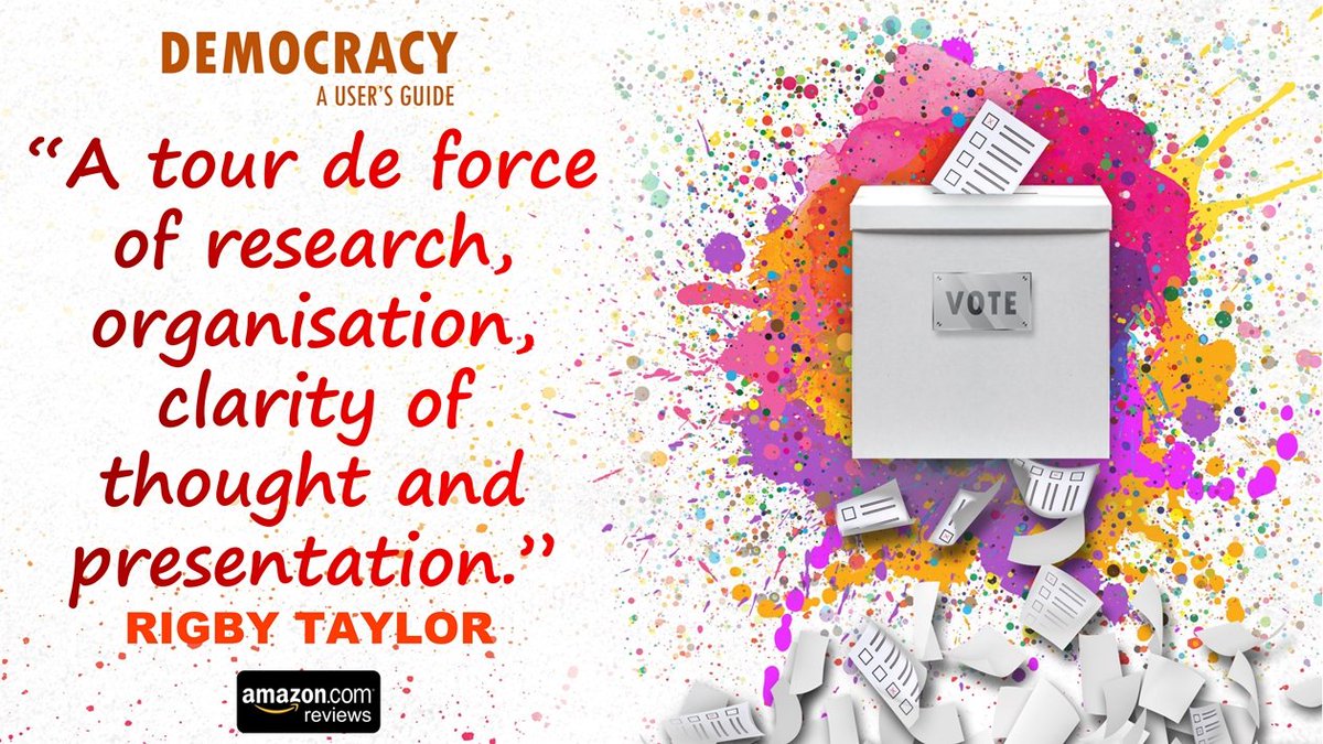 Here's another 5 star review of my new book, 'DEMOCRACY: A User's Guide'... 'I heartily recommend this book to everyone interested in the way we are governed, and how we could improve things if we put our minds to it.' 📘 amazon.com.au/gp/customer-re… #⃣ #WednesdayWisdom