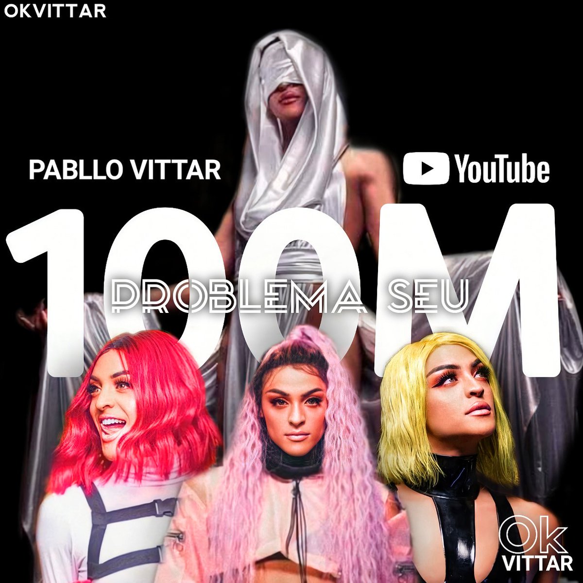okvittar's tweet photo. El vídeoclip 'Problema Seu' 💎 de @pabllovittar  llegó 100M de views en YouTube con más 1,3M de likes
.
#pabllovittar #problemaseu #youtube https://t.co/VOHZdwPmr1