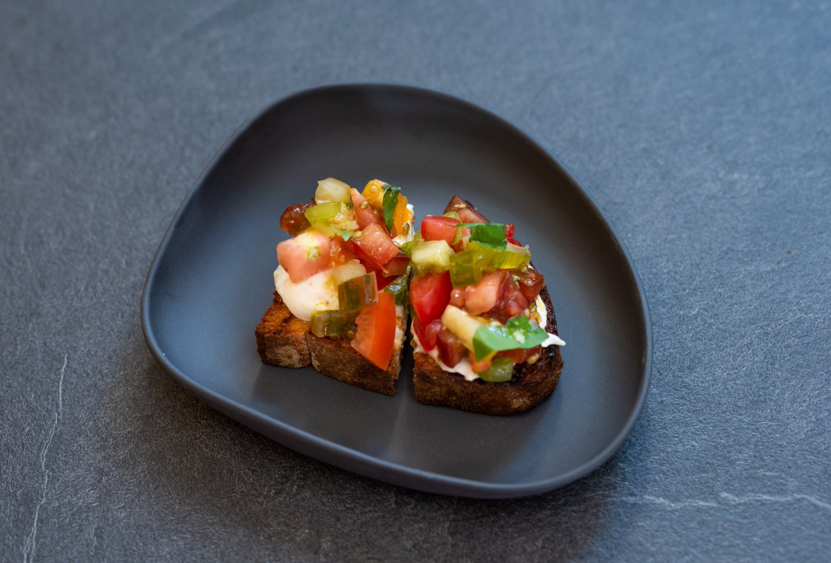 Heritage Tomato &amp; Burrata bruschetta. Simply delicious! 😍
