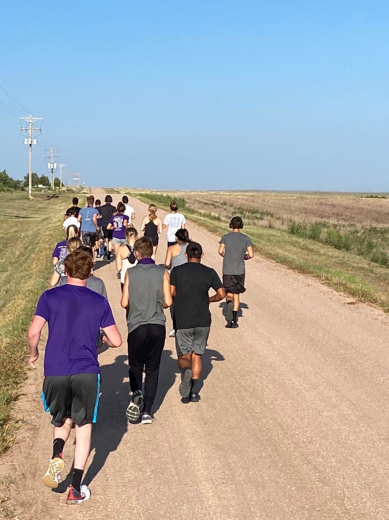 Early morning Cross Country practice out in the country.