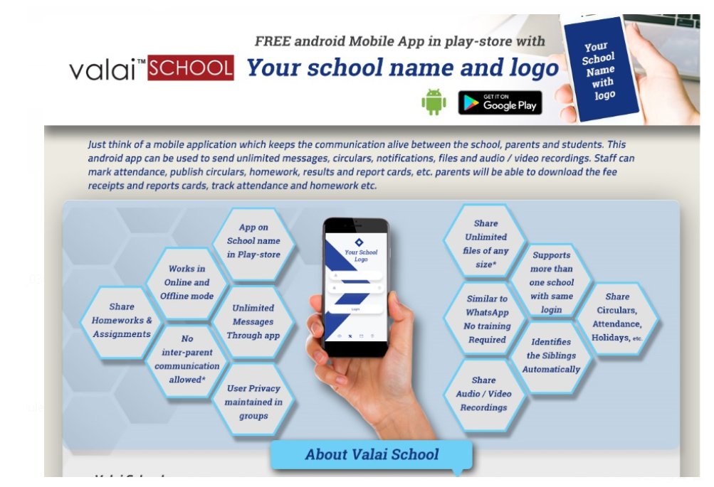 Valai School ERP tweet media