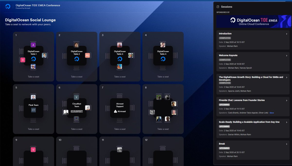 kishore_giri's tweet photo. Social Lounge #DOTIDE. Giving a more realistic feeling to a virtual conference.  @digitalocean @i_mohanram https://t.co/PkkN3d6lr0