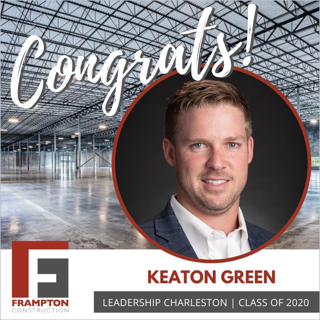 Congratulations to Frampton VP Keaton Green for his acceptance into the <a href="/ChasChamber/">Charleston Metro Chamber</a> Leadership Charleston Class of 2021!