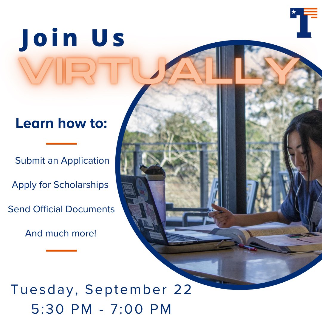 ApplyUTT's tweet photo. The Patriot Initiative is a workshop series that will support first generation students through the entire admissions process. This first workshop will focus on admissions and scholarships. Please email admissions@uttyler.edu for registration info! #ExploreUTTyler #TalonsUp https://t.co/aw1xTBEu93