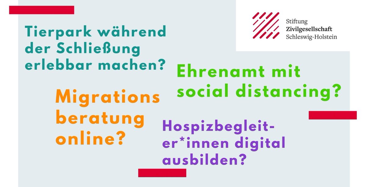 Online-Veranstaltung: Auf einmal digital - Digitalisierung bei Stiftungen, Vereinen und Co. in der Corona-Krise. Praxisbeispiele vom Tierpark Gettorf, dem nettekieler Ehrenamtsbüro und @wirbewegensh <a href="/GehenGemeinsam/">GEMEINSAM GEHEN</a> @BaudischNils
08.09.20, 17 Uhr
digitalewochekiel.de/programm/turbo…