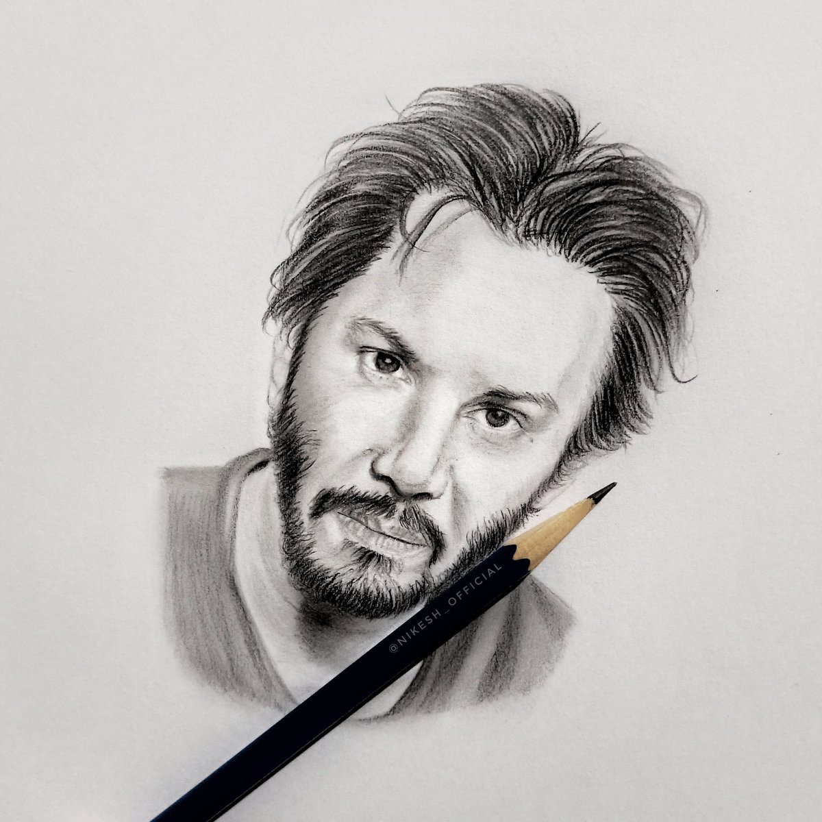 nikeshart's tweet photo. Sketch of #KeanuReeves ✍🏻

#HappyBirthdayKeanuReeves https://t.co/nQVkY8oqYj