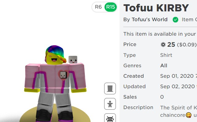 Tofuu On Twitter New Tofuu Kirby Ice King Be Sure To Check Them Out Thanks Chaincores For The Reshade Https T Co Ffzwyaclit Https T Co Gtnt4figip - roblox tofuu merch how to get 3 robux