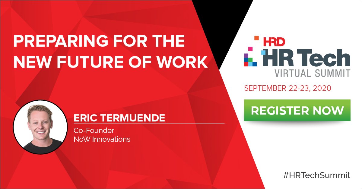 How should the #HR industry prepare for the impact of technological advancement to work? Join #HRTechSummit to hear from Now Innovations Co-Founder <a href="/Termuende/">Eric Termuende</a>.

Register here: hubs.ly/H0vs2050