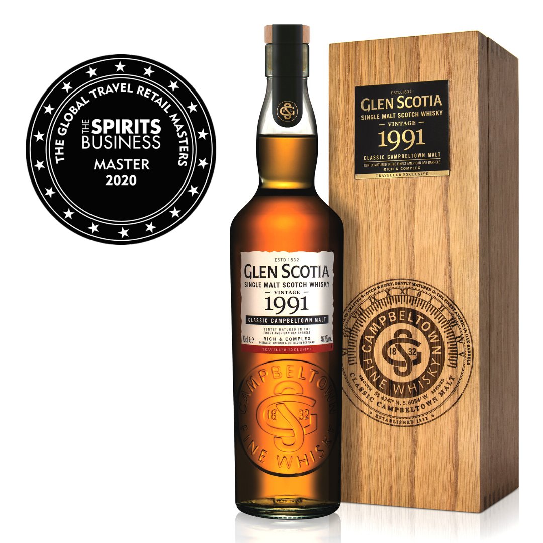 Delighted to have been awarded a Master medal for our Glen Scotia Vintage 1991 in the Travel Retail Masters! 

Our Vintage 1991 represents a magnificent example of Campbeltown whisky with a strong maritime influence, sweet toffee and a gentle spice. 

glenscotia.com/news/glen-scot…