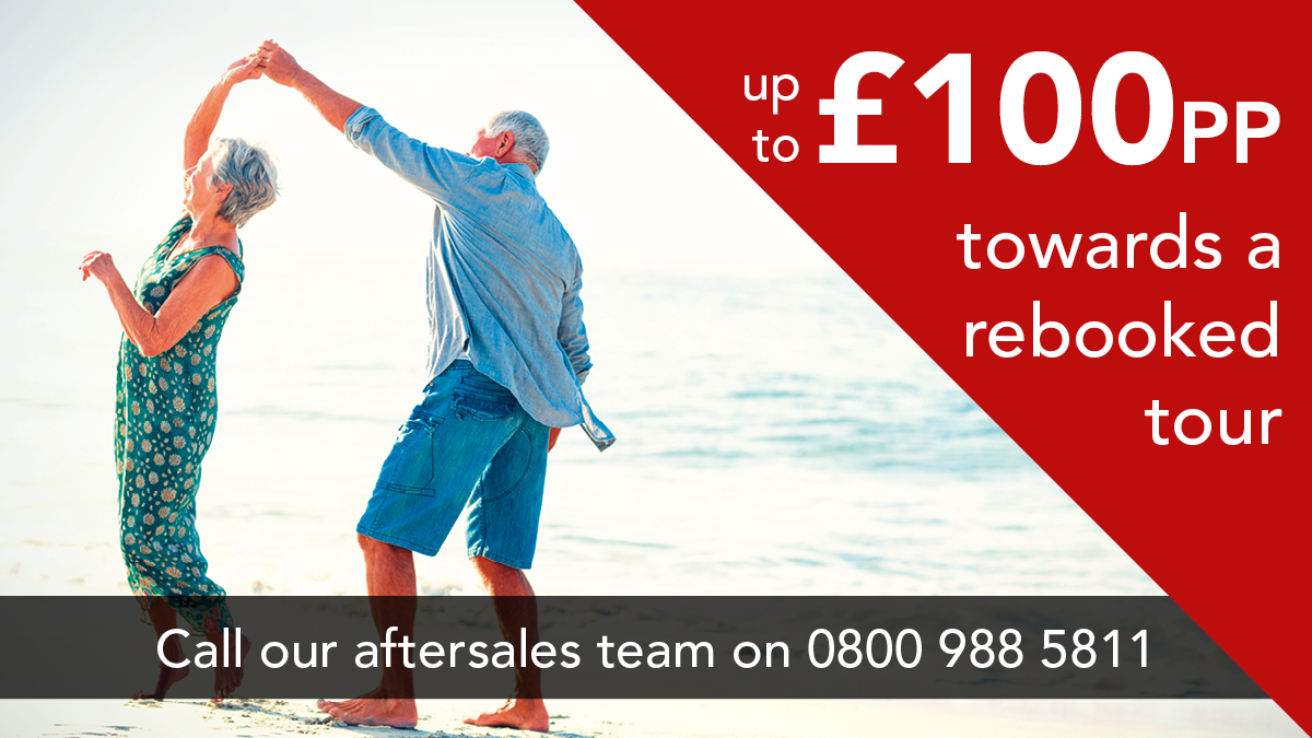 We would never want your clients to feel apprehensive about their holiday, so we’ve made the decision not to operate any tours until 01 February 2021.

Call our aftersales team to discuss your clients' options or visit titanagents.co.uk/trade/latest-n… for more information.