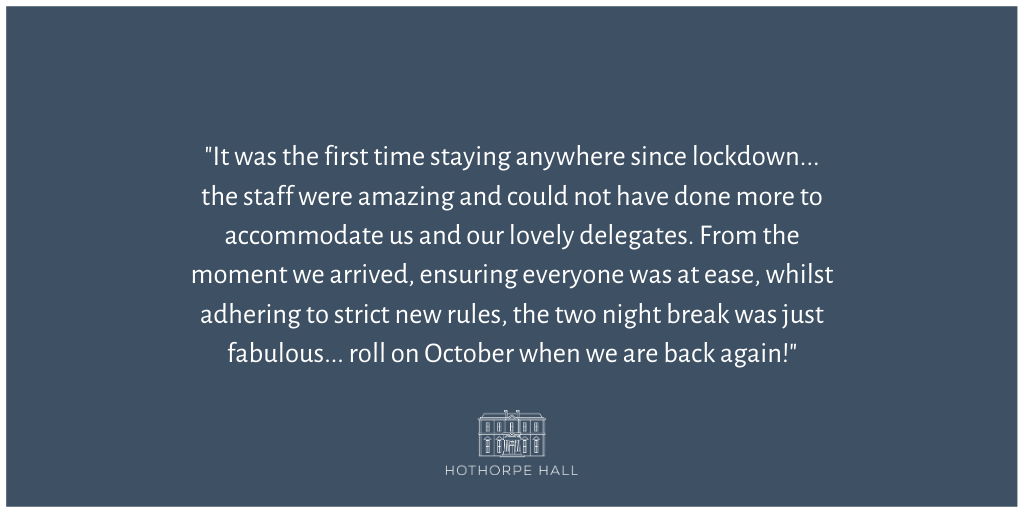 We're committed to ensuring the safety of your events! Find all you need to know at hothorpe.co.uk/about/news/saf… #eventprofsuk #eventspaces #meetings #meetingprofs #eventsindustry #venues