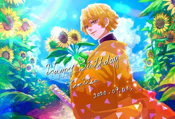 MさんがTwitterに投稿した我妻善逸(鬼滅の刃)のイラスト。