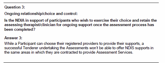 2/ Here's a tenderer out for the main chance. Can we still use you after you've assessed us in our twenty minute quick and dirty assessment?No.