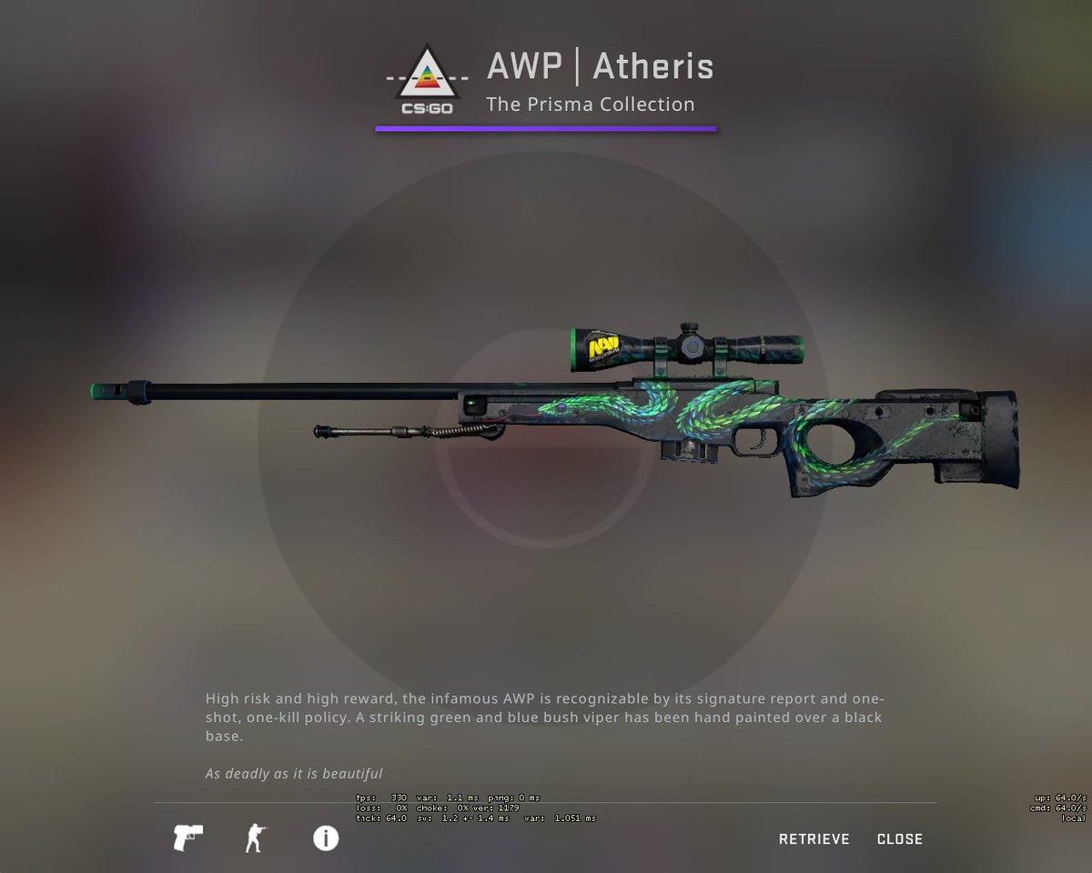 AWP (StatTrak™)  Atheris (Testada em Campo)