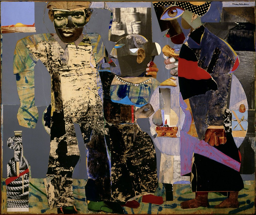 Today we celebrate the birthday of Romare Bearden (b. 1911)! Image: Return of the Prodigal Son, 1967, mixed-media and collage on paper, 127 x 154 cm. Albright-Knox Art Gallery, Buffalo, © 2020 Romare Bearden Foundation / Licensed by VAGA at Artists Rights Society (ARS), New York