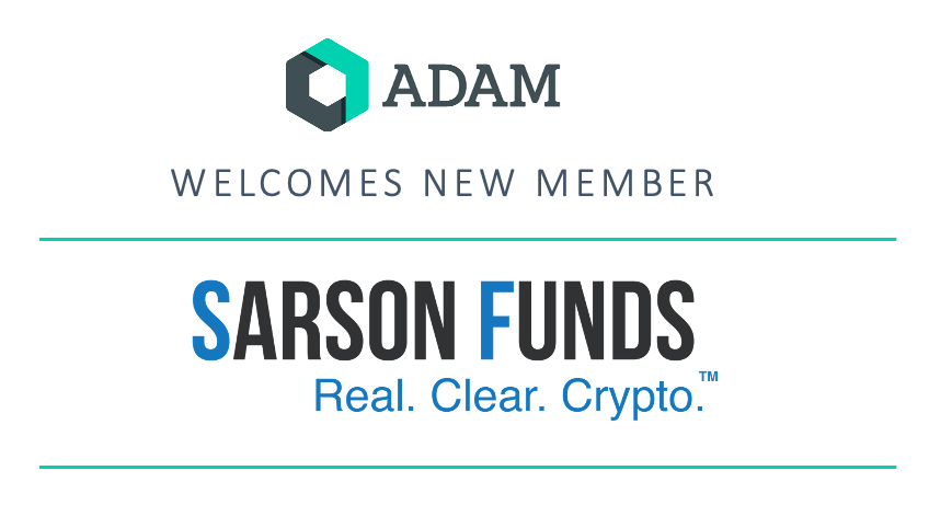 DigAssetMarkets's tweet photo. We would like to welcome another member to ADAM! @SarsonFunds is a #DigitalAsset investor, focused on risk-managed #cryptocurrency and #blockchain technology #investment funds. https://t.co/48Ng27nQV3