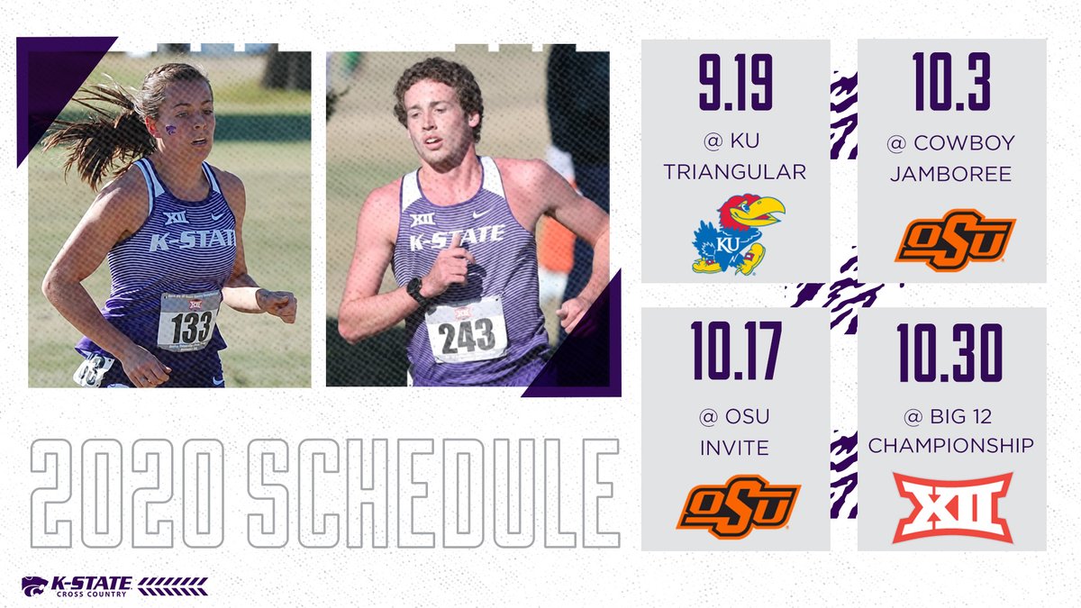 Mark your calendars📆

The 2020 #KStateXC schedule will take place at 
conference-affiliated locations for the fall season.

📰➡️k-st.at/2EYotnw
