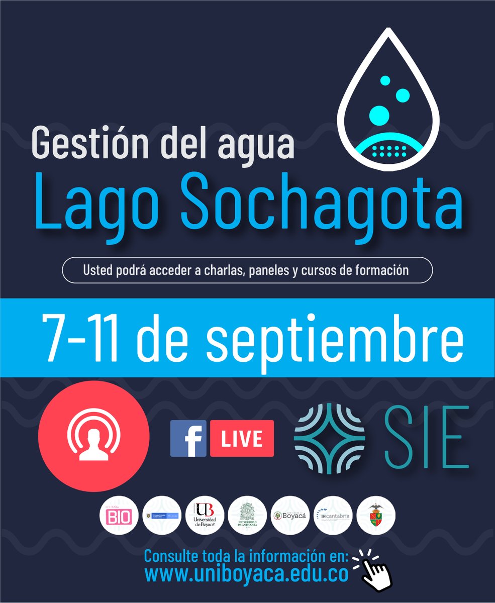 La #UdB invita al Encuentro Académico y Socialización del Proyecto "Boyacá Bio en la Gestión del agua Lago Sochagota"
➡️🗓 Del 7 a 11 de septiembre de 2020
➡️💻🧑‍💻 A través de Facebook Live 🔵🔴
Más información 👇
uniboyaca.edu.co/es/centro-info…