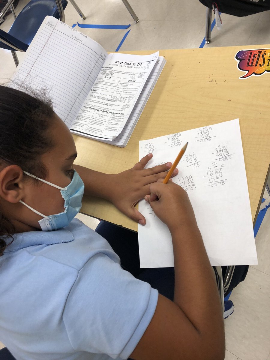 PreeceOfHistory's tweet photo. “Who would’ve thought we’d be doing math in history!” -Student in picture 3. HUGE thanks to Mr and Mrs Social Studies on @TpT_Official for this awesome timeline activity! @HorizonAcadFL @theREALDonMaier We have some awesome 6th graders! https://t.co/MUlXlYUZfB
