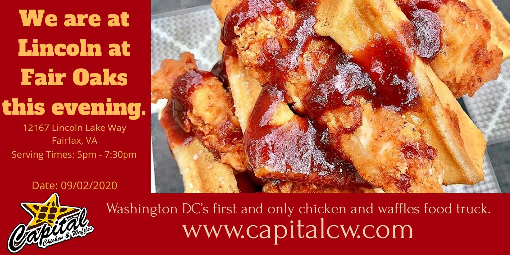 We are at Lincoln at Fair Oaks this evening.
capitalcw.com
<a href="/WoodBridgeApts1/">Wood Bridge Apts</a> <a href="/fairfaxanimals/">Fairfax Animals</a> <a href="/fairfaxcounty/">Fairfax County Government 🇺🇸</a> @BNFairfax <a href="/nordstromrack/">Nordstrom Rack</a> <a href="/OldNavy/">Old Navy</a> @RappaportCo <a href="/ExtendedStay/">ExtendedStayAmerica</a> <a href="/FairfaxCountyPD/">Fairfax County Police</a> <a href="/UFCGYM/">UFC GYM</a>
#dcfood #dclunch #dcfoodtruck #WashingtonDC