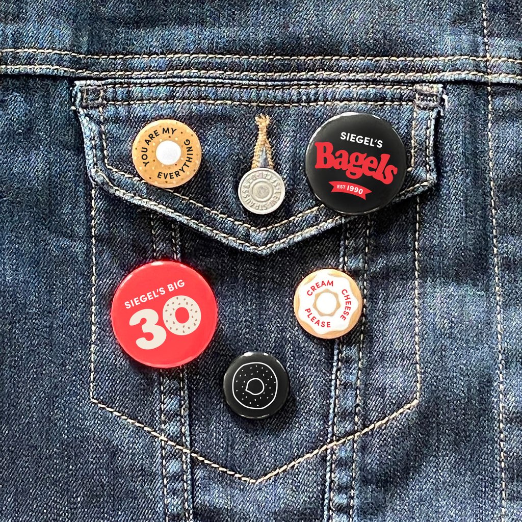 You are my everything…and other delicious buttons now available at both our locations. Hurry, they won’t last long! #siegelsbagels  📸  by <a href="/justinyvr/">Justin Young</a>