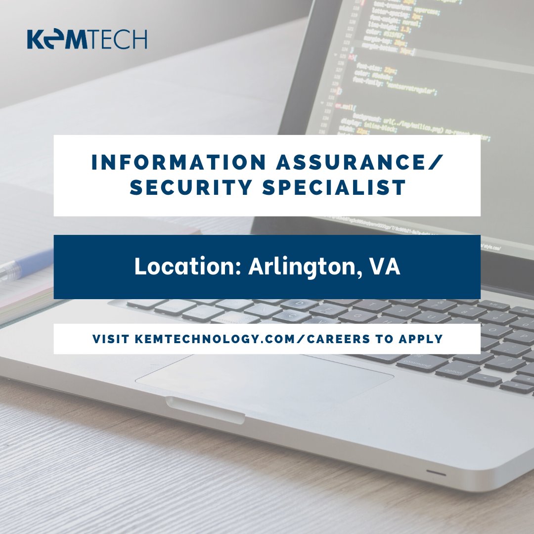 KemTechnology's tweet image. KemTech is hiring! We are looking for motivated, hard-working, and dedicated professionals to join our team! Are you interested in learning more about other responsibilities and requirements?  Visit: kemtechnology.com/careers/ and apply NOW!

 #KemTech #hiring #DMV #DMVtech #DC